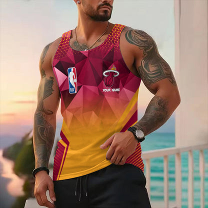 LIMITED EDITION - NEW CUSTOMIZED NBA20 MHE MIAMI HEAT UNISEX TANK TOP