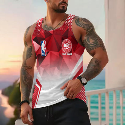 LIMITED EDITION - NEW CUSTOMIZED NBA17 AHA ATLANTA HAWKS UNISEX TANK TOP