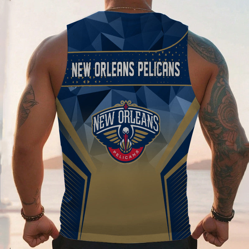 LIMITED EDITION - NEW CUSTOMIZED NBA30 NOP NEW ORLEANS PELICANS UNISEX TANK TOP
