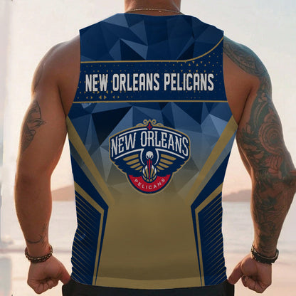 LIMITED EDITION - NEW CUSTOMIZED NBA30 NOP NEW ORLEANS PELICANS UNISEX TANK TOP