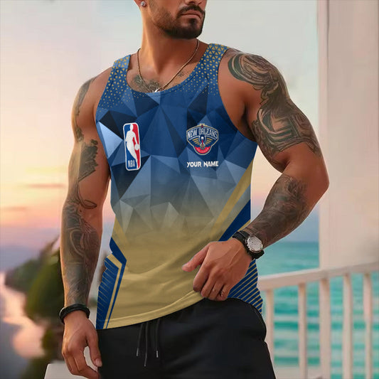 LIMITED EDITION - NEW CUSTOMIZED NBA30 NOP NEW ORLEANS PELICANS UNISEX TANK TOP