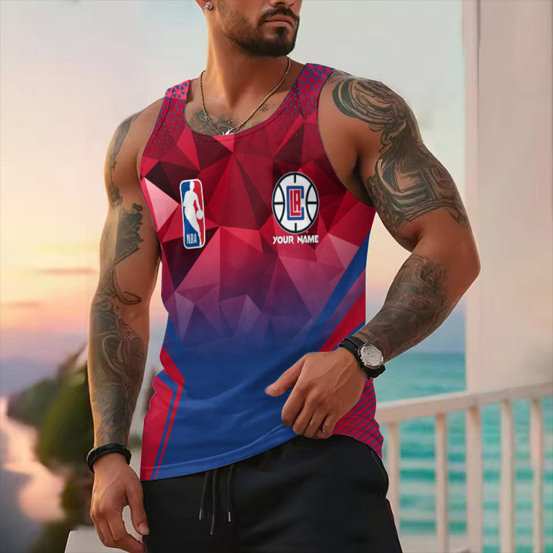 LIMITED EDITION - NEW CUSTOMIZED NBA10 LCL LOS ANGELES CLIPPERS UNISEX TANK TOP