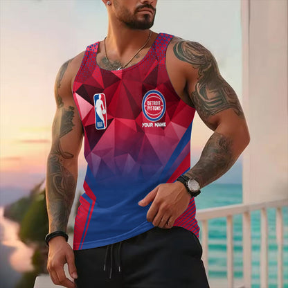 LIMITED EDITION - NEW CUSTOMIZED NBA14 DPI DETROIT PISTONS UNISEX TANK TOP
