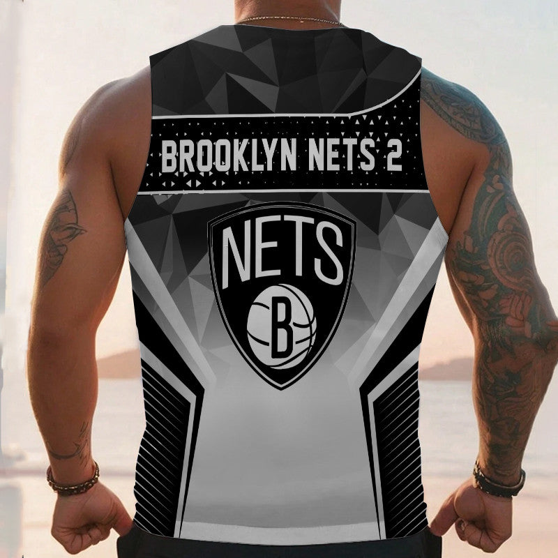 LIMITED EDITION - NEW CUSTOMIZED NBA25 BNE BROOKLYN NETS UNISEX TANK TOP