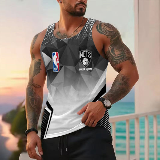 LIMITED EDITION - NEW CUSTOMIZED NBA25 BNE BROOKLYN NETS UNISEX TANK TOP
