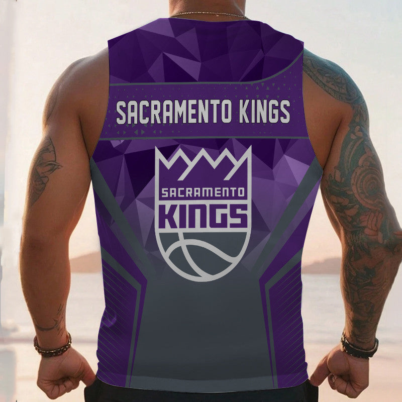 LIMITED EDITION - NEW CUSTOMIZED NBA16 SKI SACRAMENTO KINGS UNISEX TANK TOP