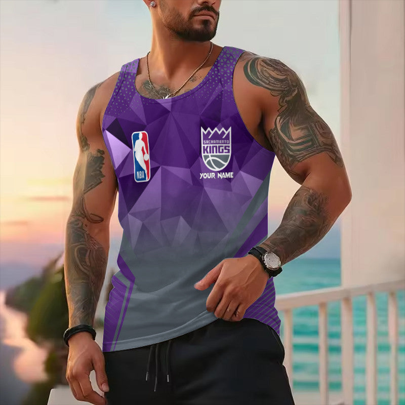 LIMITED EDITION - NEW CUSTOMIZED NBA16 SKI SACRAMENTO KINGS UNISEX TANK TOP